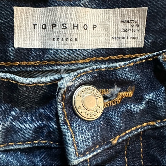Topshop | Editor Jeans High Rise Button Fly Size 28 - Picture 9 of 11